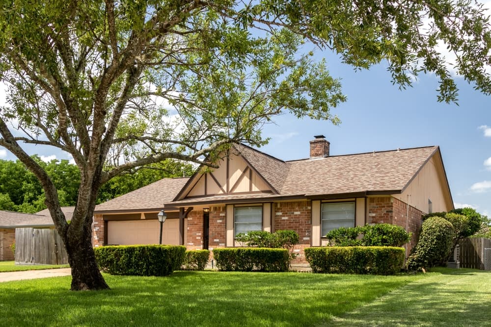 asphalt shingles on residential home